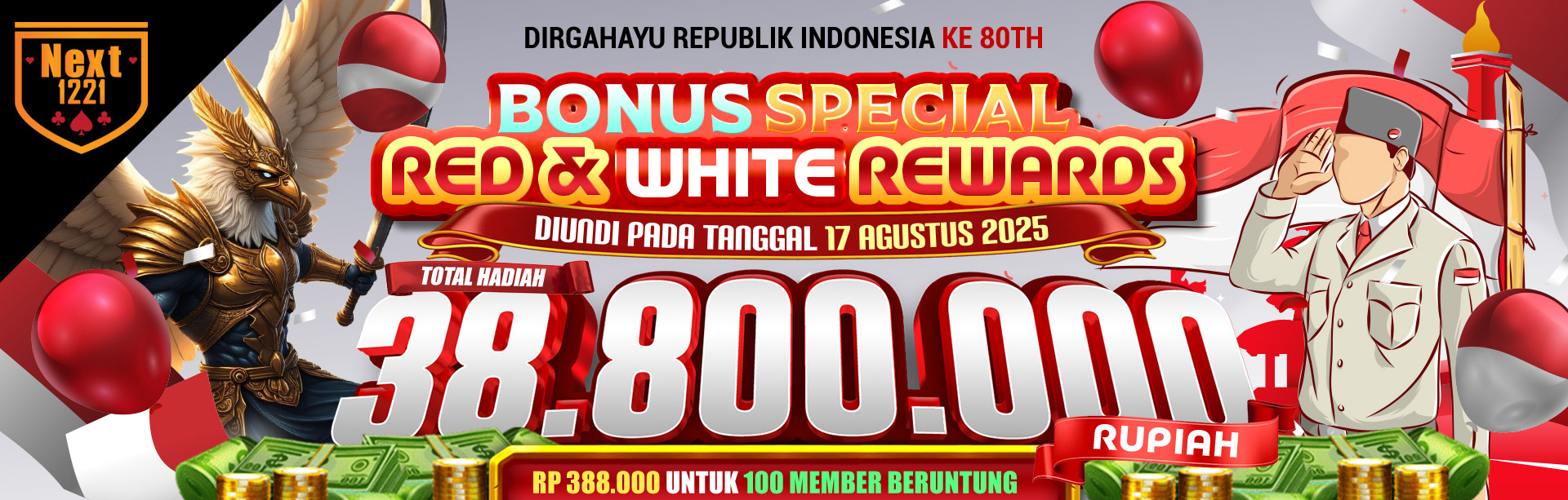 BONUS SPECIAL RED & WHITE REWARDS NEXT1221
