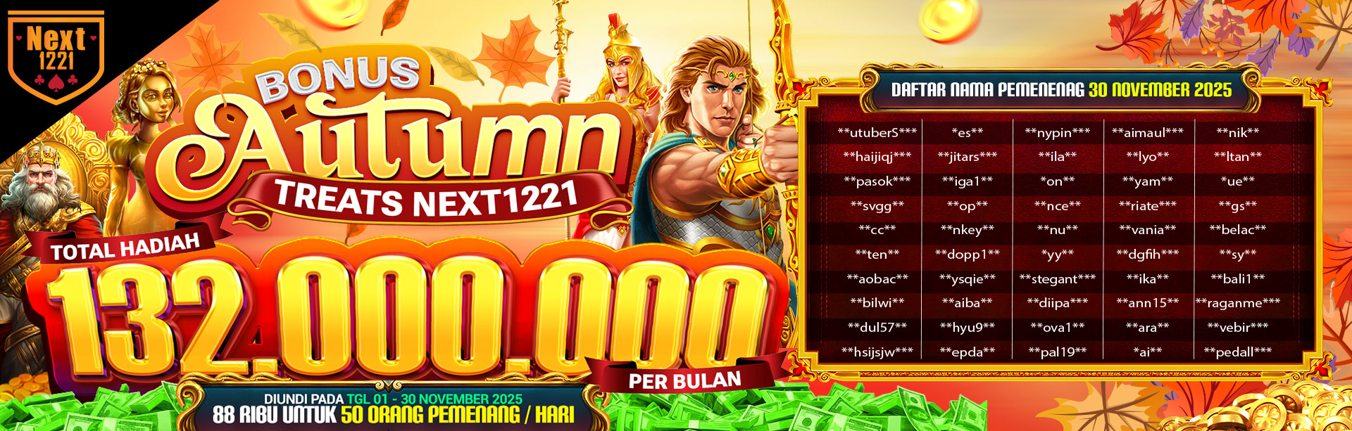 BONUS AUTUMN TREATS NEXT1221 30 NOVEMBER 2025