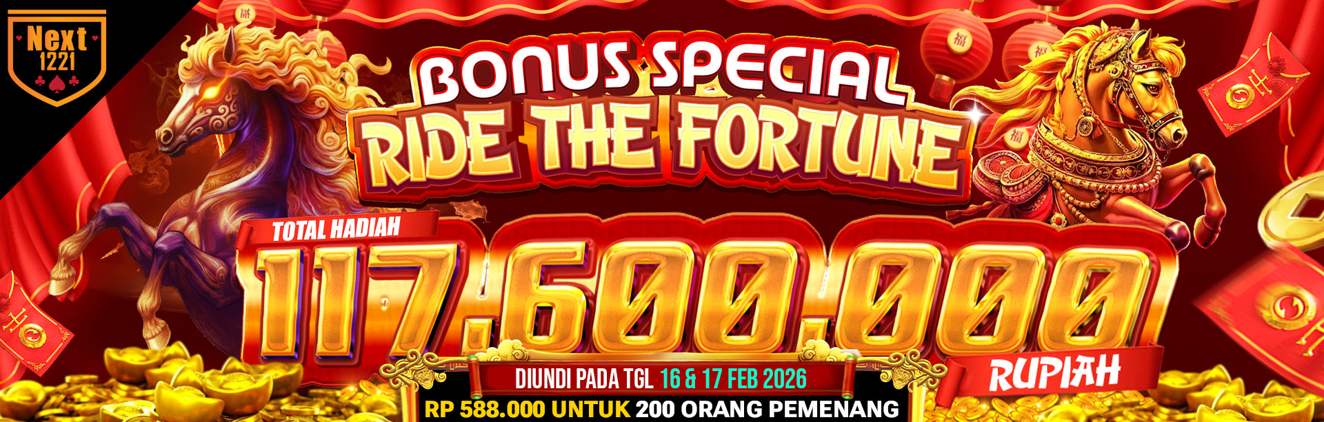 BONUS SPECIAL RIDE THE FORTUNE NEXT1221