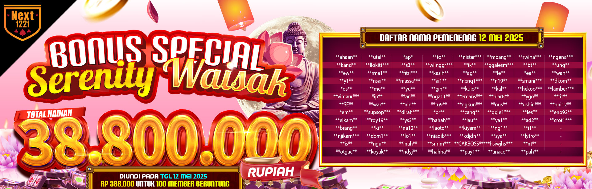 BONUS SPECIAL SERENITY WAISAK NEXT1221