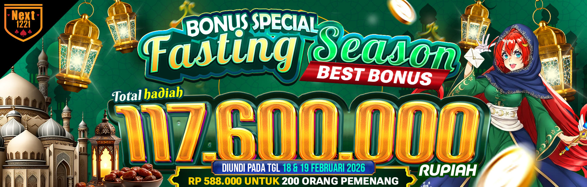 BONUS SPECIAL FASTING SEASON, BEST BONUS NEXT1221