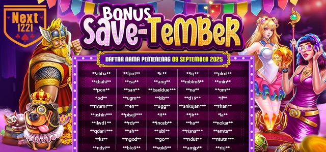 BONUS SAVE-TEMBER NEXT1221 09 SEPTEMBER 2025