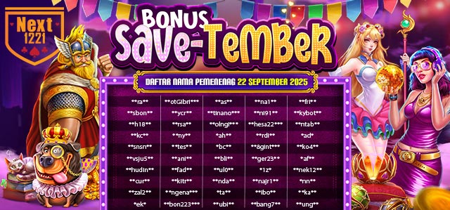 BONUS SAVE-TEMBER NEXT1221 22 SEPTEMBER 2025	