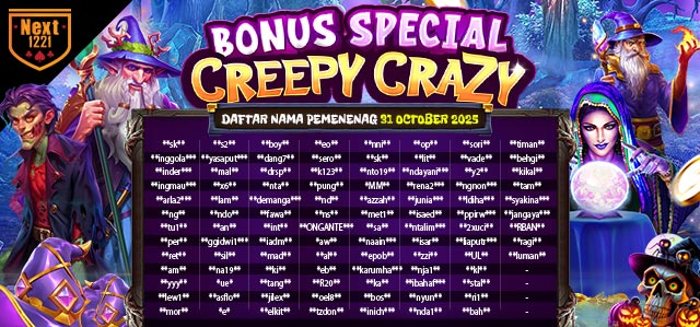 BONUS SPECIAL CREEPY CRAZY NEXT1221 31 OCTOBER 2025