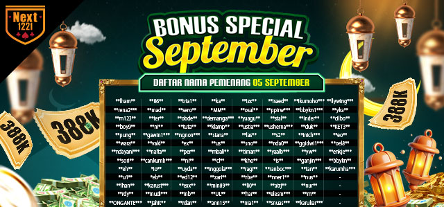 BONUS SPECIAL SEPTEMBER NEXT1221