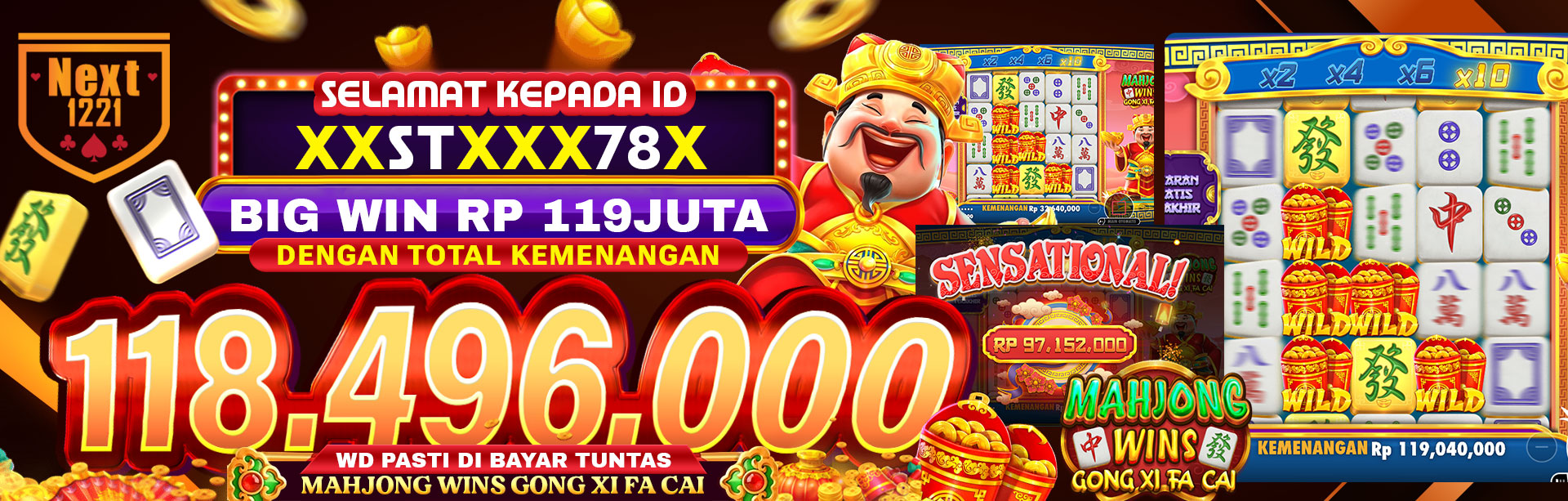 NEXT1221 BIG WIN Rp 119 Juta PRagmatic