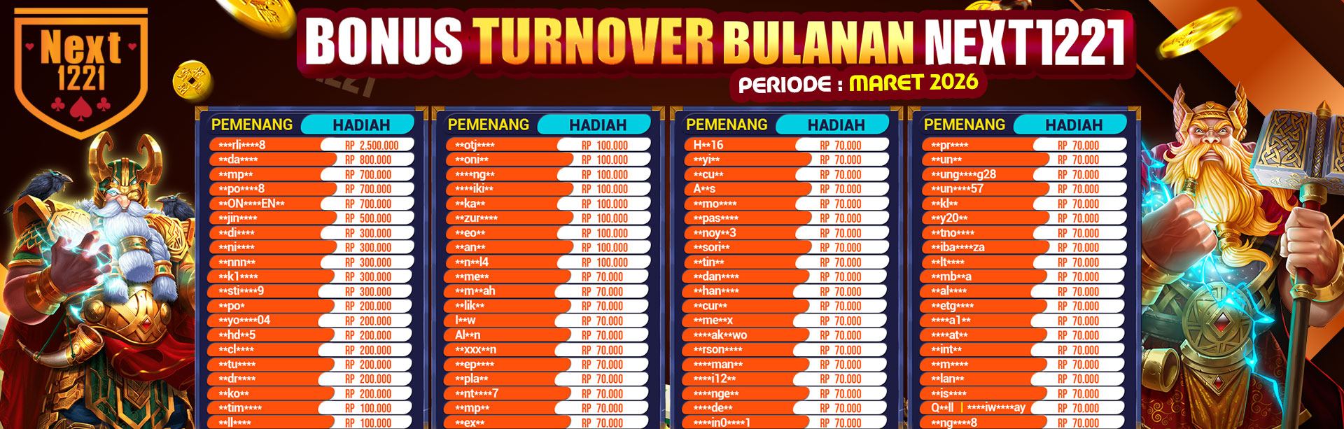 BONUS TO TERTINGI APRIL NEXT1221