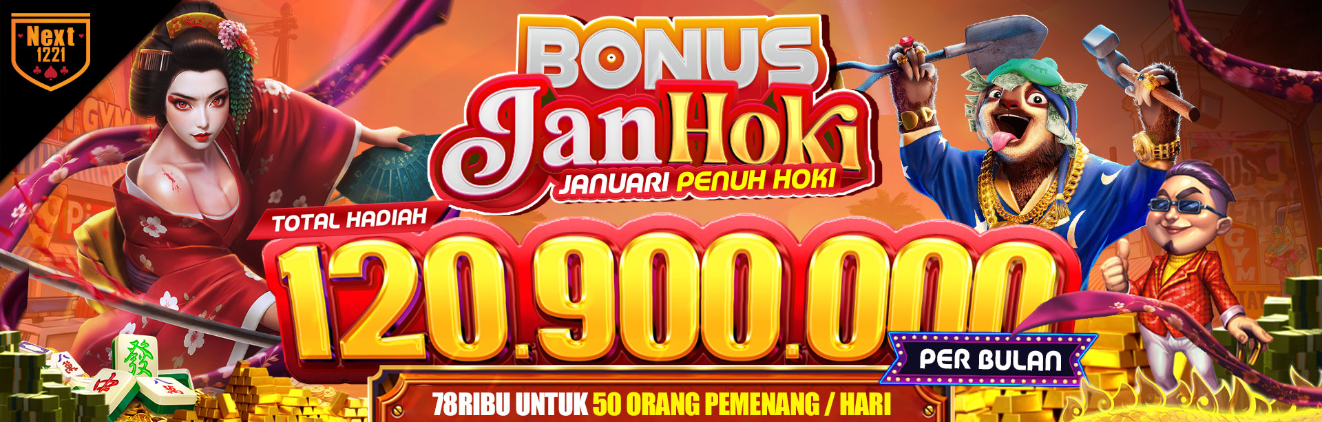 BONUS JANHOKI (JANUARI PENUH HOKI) NEXT1221